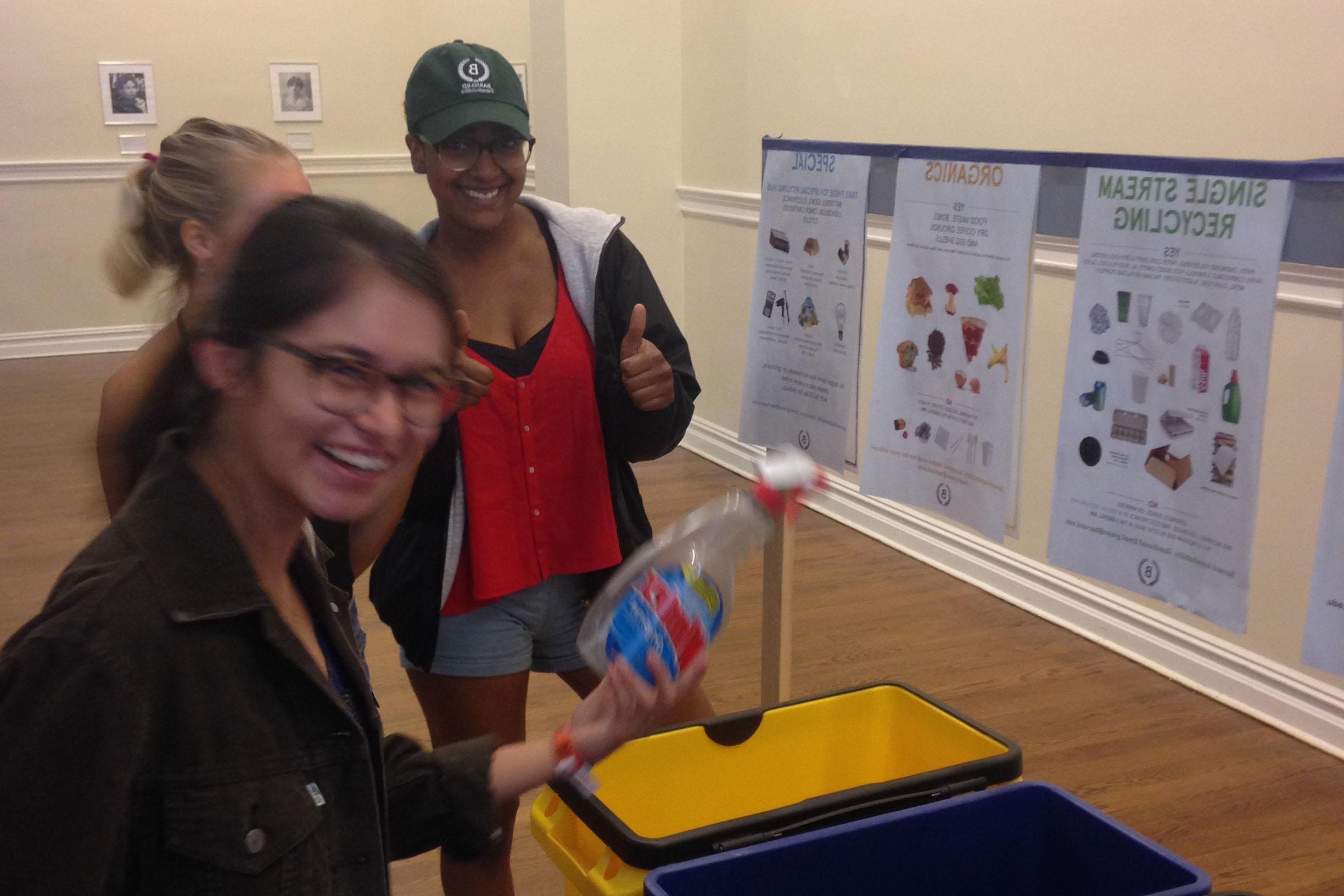 Students learn how to sort their waste during NSOP 